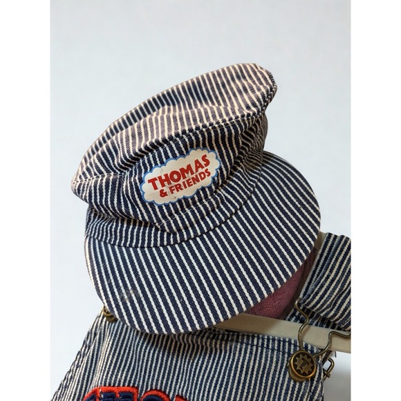 Vintage Thomas & Friends Striped Overall & Hat Set Size 4T - Picture 4 of 9